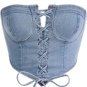 Denim tube top